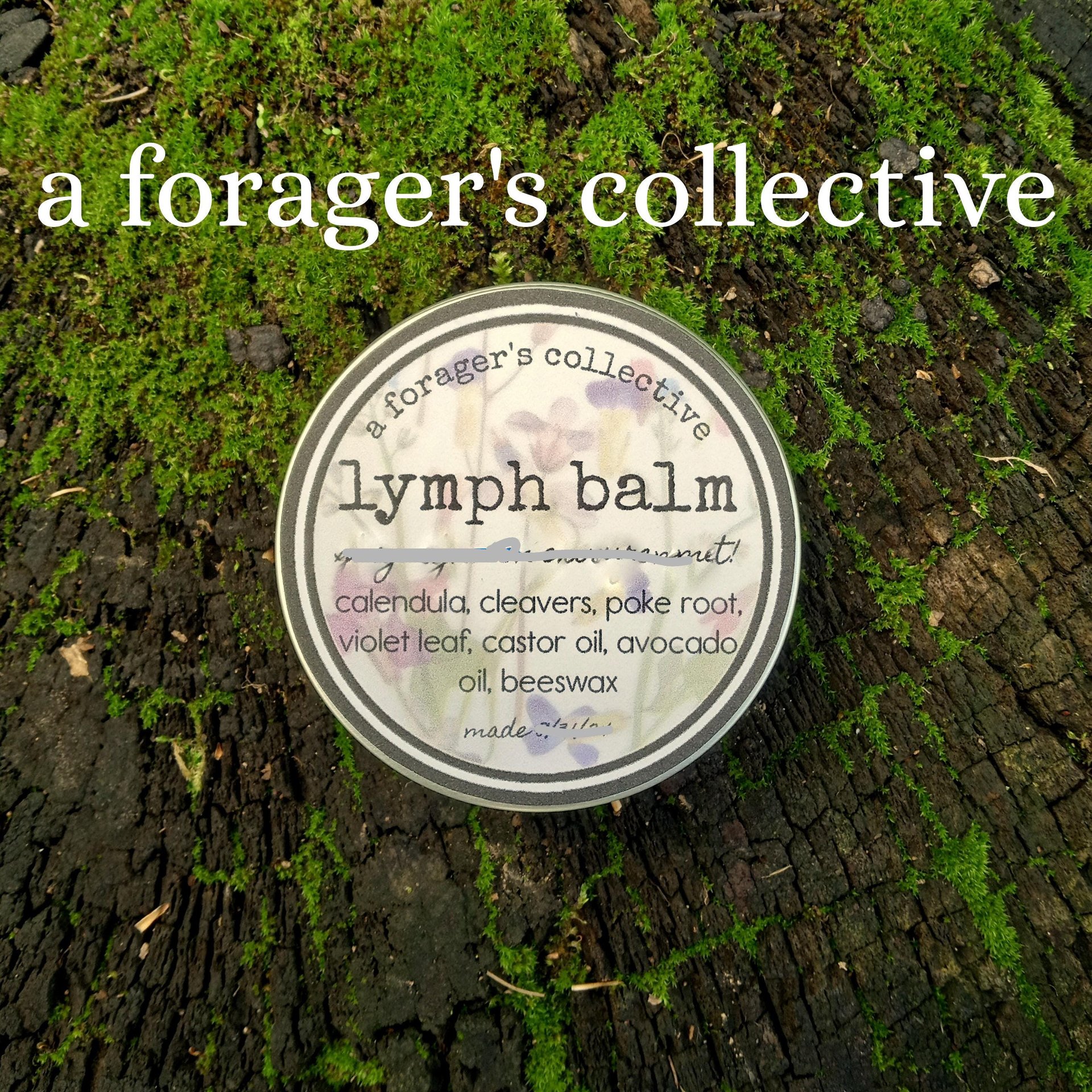lymph balm - poke, violet & calendula blend